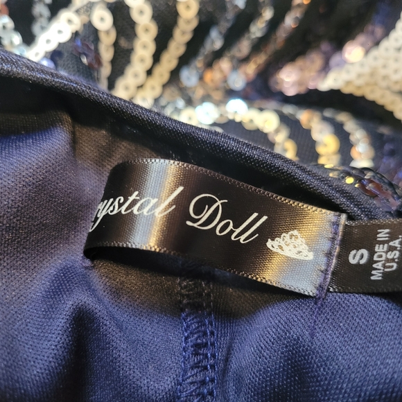 Crystal Doll Sequin Cocktail Dress - Y2K - Picture 2 of 3